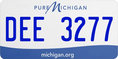 MI license plate DEE3277