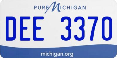 MI license plate DEE3370