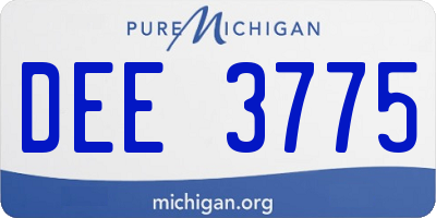 MI license plate DEE3775
