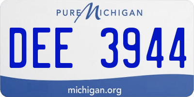 MI license plate DEE3944