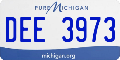 MI license plate DEE3973
