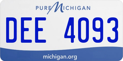 MI license plate DEE4093