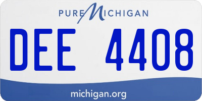 MI license plate DEE4408