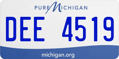 MI license plate DEE4519