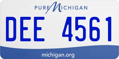 MI license plate DEE4561