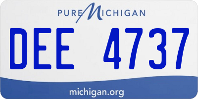 MI license plate DEE4737