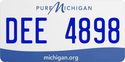 MI license plate DEE4898