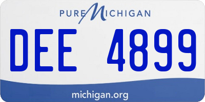 MI license plate DEE4899