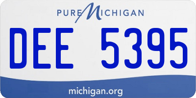 MI license plate DEE5395