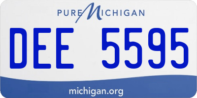 MI license plate DEE5595