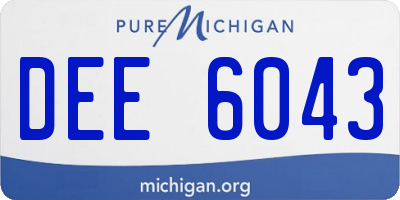MI license plate DEE6043