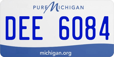MI license plate DEE6084