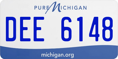 MI license plate DEE6148
