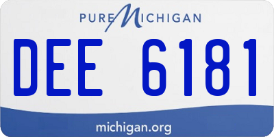 MI license plate DEE6181