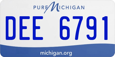 MI license plate DEE6791