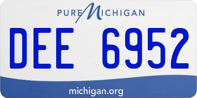 MI license plate DEE6952