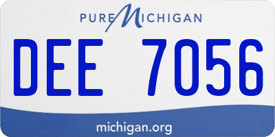 MI license plate DEE7056