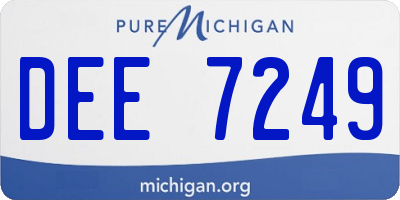 MI license plate DEE7249
