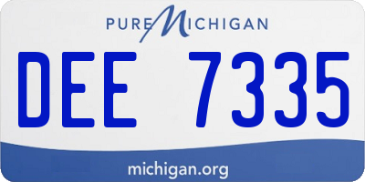 MI license plate DEE7335