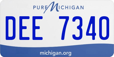 MI license plate DEE7340