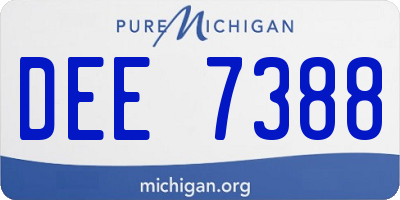 MI license plate DEE7388