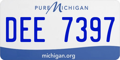 MI license plate DEE7397