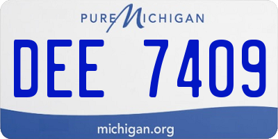 MI license plate DEE7409