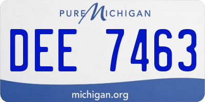 MI license plate DEE7463