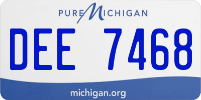 MI license plate DEE7468