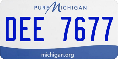 MI license plate DEE7677