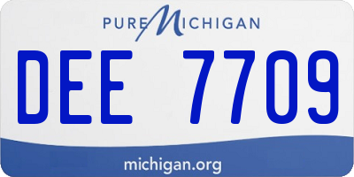 MI license plate DEE7709