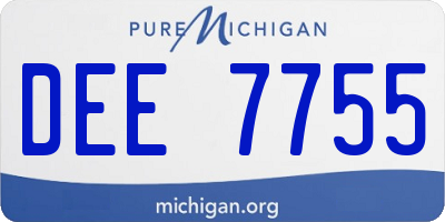 MI license plate DEE7755
