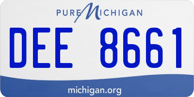 MI license plate DEE8661