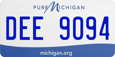 MI license plate DEE9094