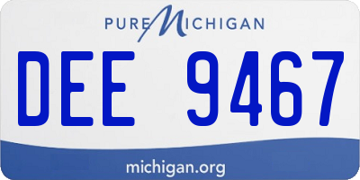 MI license plate DEE9467