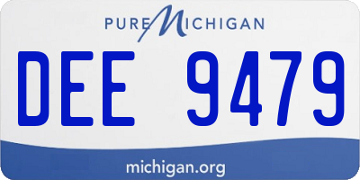 MI license plate DEE9479