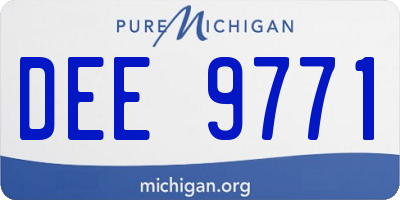 MI license plate DEE9771