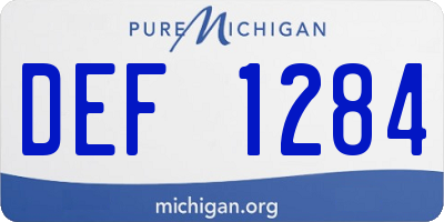 MI license plate DEF1284