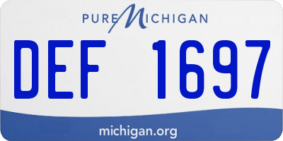MI license plate DEF1697