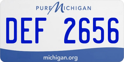 MI license plate DEF2656