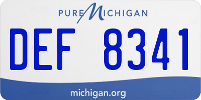 MI license plate DEF8341