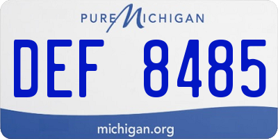 MI license plate DEF8485