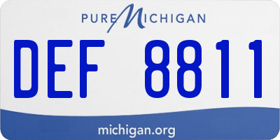 MI license plate DEF8811