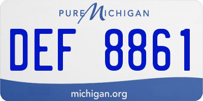 MI license plate DEF8861