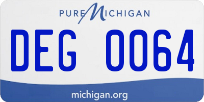 MI license plate DEG0064