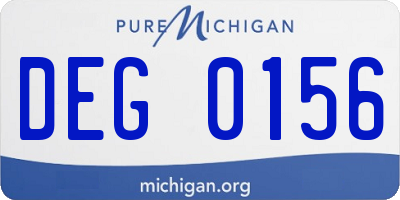 MI license plate DEG0156