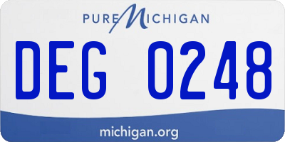 MI license plate DEG0248