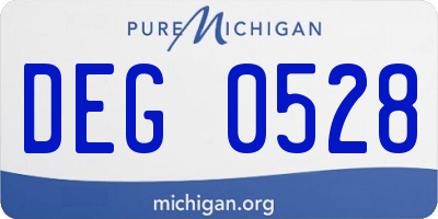 MI license plate DEG0528