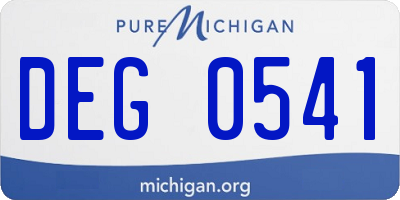 MI license plate DEG0541