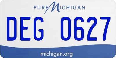 MI license plate DEG0627
